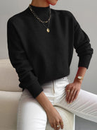 Roll neck jumper featuring a stylish turtleneck design, crafted from soft warm fabric, perfect for cozy autumn wear. 6
