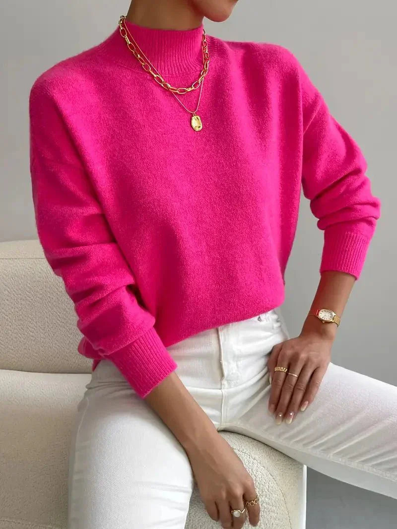Roll neck jumper featuring a stylish turtleneck design, crafted from soft warm fabric, perfect for cozy autumn wear. 7