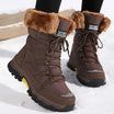Waterproof winter boots featuring thermal insulation, slip-resistant soles, and a stylish design, perfect for cold and wet weather conditions. 2