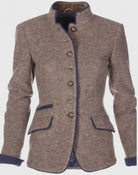 Women's black cardigan with button closure, designed for office wear, showcasing an elegant formal style suitable for professional settings. 2