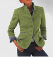 Women's black cardigan with button closure, designed for office wear, showcasing an elegant formal style suitable for professional settings. 3