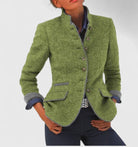 Women's black cardigan with button closure, designed for office wear, showcasing an elegant formal style suitable for professional settings. 3