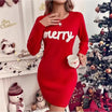 Women's Christmas jumper featuring a festive tree design, made from a comfortable cotton-blend fabric, with a classic round neck and perfect for winter celebrations. 1
