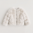 Women's faux fur jacket featuring a concealed fastening, designed for a relaxed fit and hip-length styling, perfect for fashionable layering in cool weather. 6