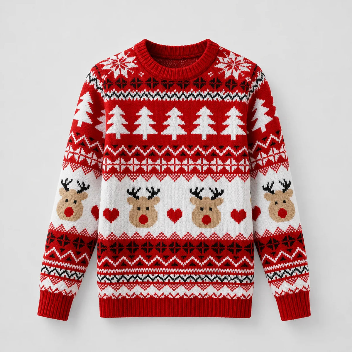 Women's Jumper with Animal Print Design, featuring a crew neck and knitted texture, perfect for casual winter wear. 2