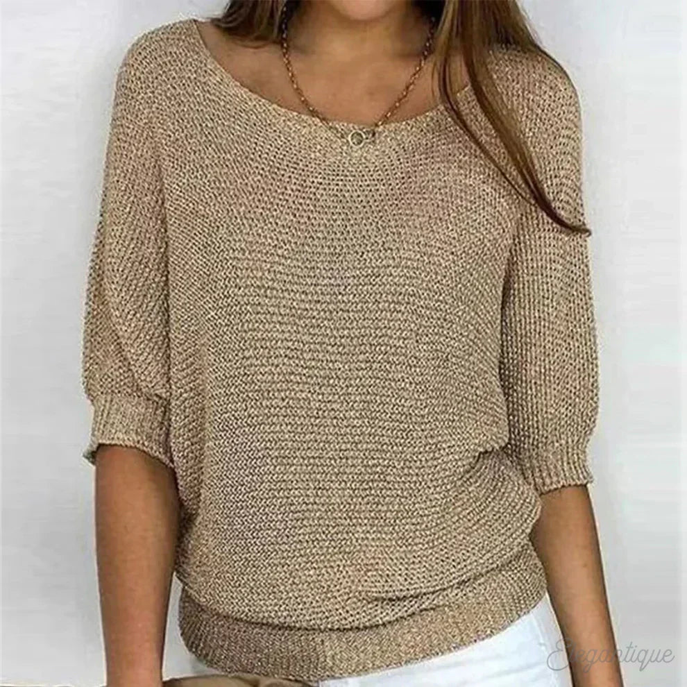 Women's knit sweater featuring a unique pattern, crafted from soft fabric for ultimate comfort and versatility, perfect for all seasons. 0