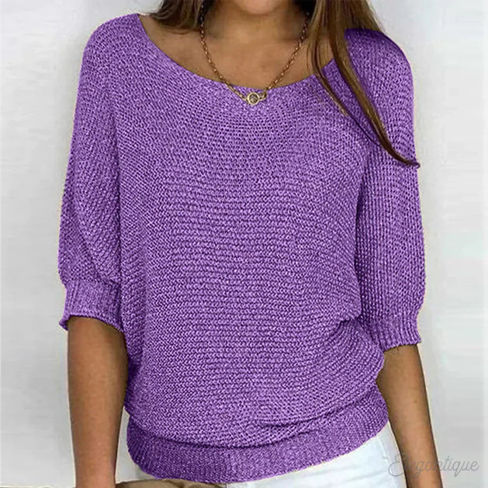 Women's knit sweater featuring a unique pattern, crafted from soft fabric for ultimate comfort and versatility, perfect for all seasons. 7