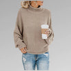 Women's loose knit sweater for winter, featuring a soft and cozy pullover design in a casual style, perfect for staying warm and fashionable. 8