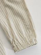 Women's maxi dress featuring a striped button-down front, side pockets, and a lightweight breathable design, perfect for summer wear. 5