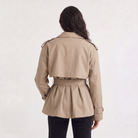 Women's oversized trench coat featuring a structured design, made from a warm wool blend, perfect for casual and smart-casual outfits. 3