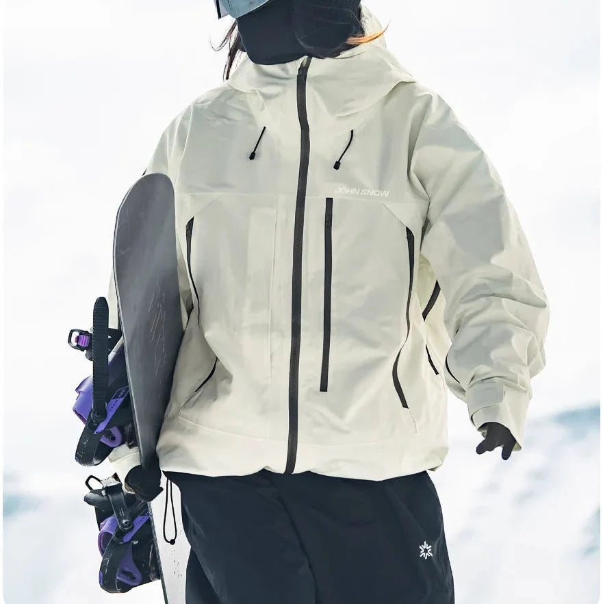 Women's ski jacket featuring a waterproof and windproof design, ideal for winter adventures, crafted from lightweight materials for comfort and mobility in snowy conditions. 3