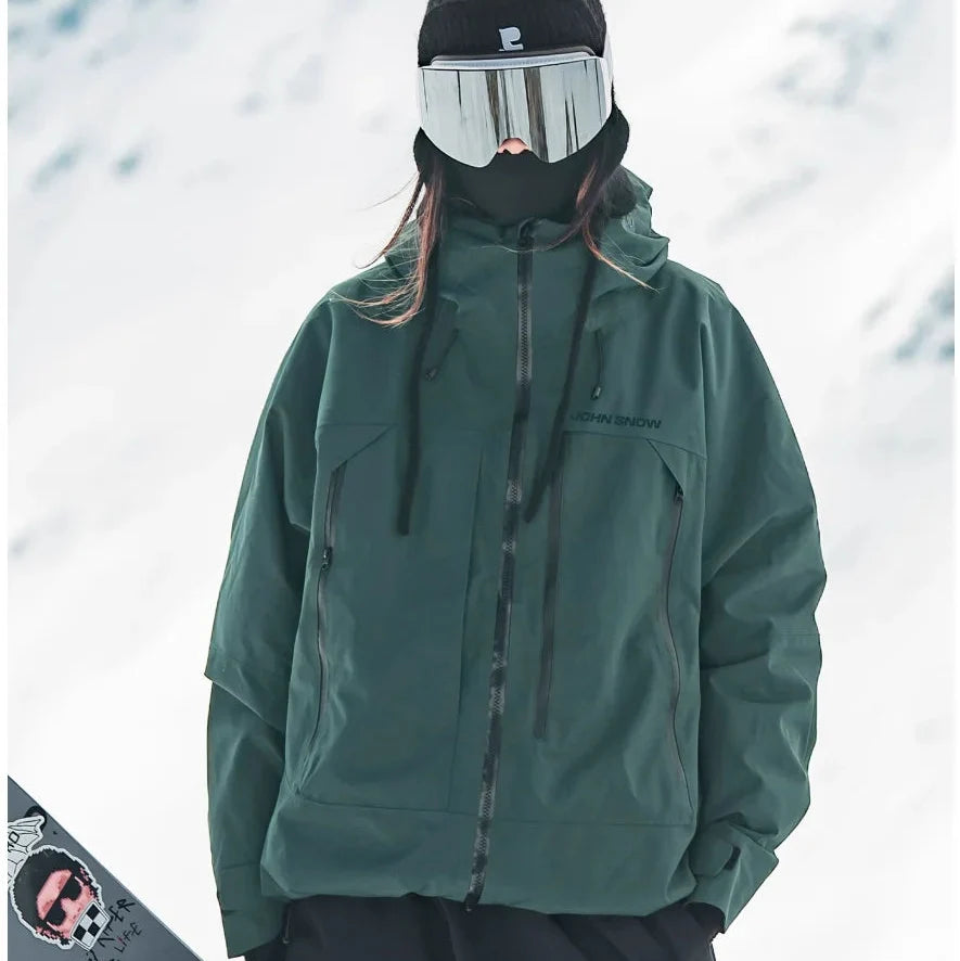 Women's ski jacket featuring a waterproof and windproof design, ideal for winter adventures, crafted from lightweight materials for comfort and mobility in snowy conditions. 4
