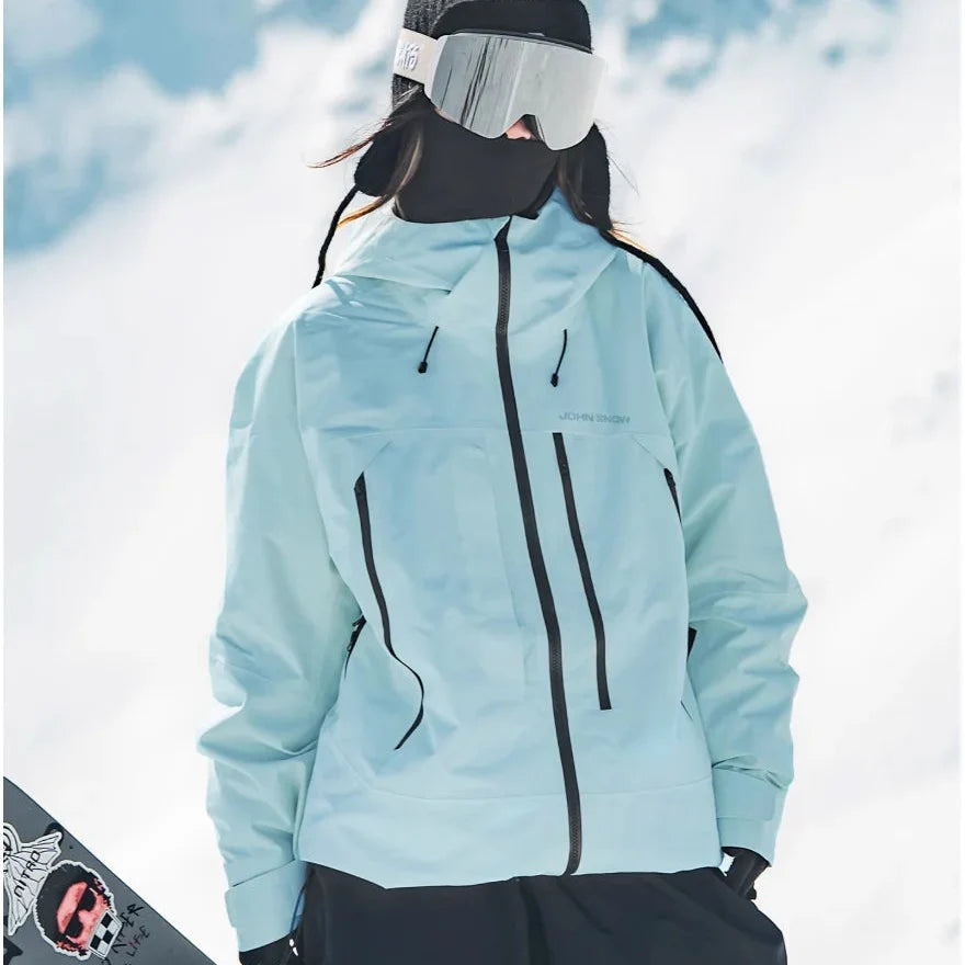 Women's ski jacket featuring a waterproof and windproof design, ideal for winter adventures, crafted from lightweight materials for comfort and mobility in snowy conditions. 5