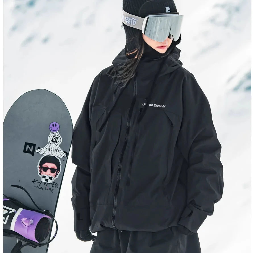 Women's ski jacket featuring a waterproof and windproof design, ideal for winter adventures, crafted from lightweight materials for comfort and mobility in snowy conditions. 8