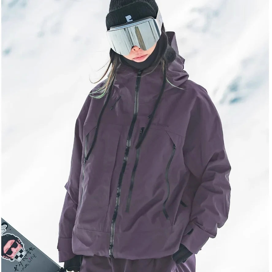 Women's ski jacket featuring a waterproof and windproof design, ideal for winter adventures, crafted from lightweight materials for comfort and mobility in snowy conditions. 9