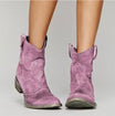 Women's suede western boots featuring a low heel and round toe, perfect for versatile everyday wear and stylish comfort. 5