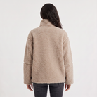 Women's Teddy Fleece Jacket in oversized fit with full-length zip and front pockets, perfect for cozy layering in colder weather. 4