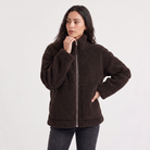 Women's Teddy Fleece Jacket in oversized fit with full-length zip and front pockets, perfect for cozy layering in colder weather. 7