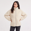 Women's Teddy Fleece Jacket in oversized fit with full-length zip and front pockets, perfect for cozy layering in colder weather. 8