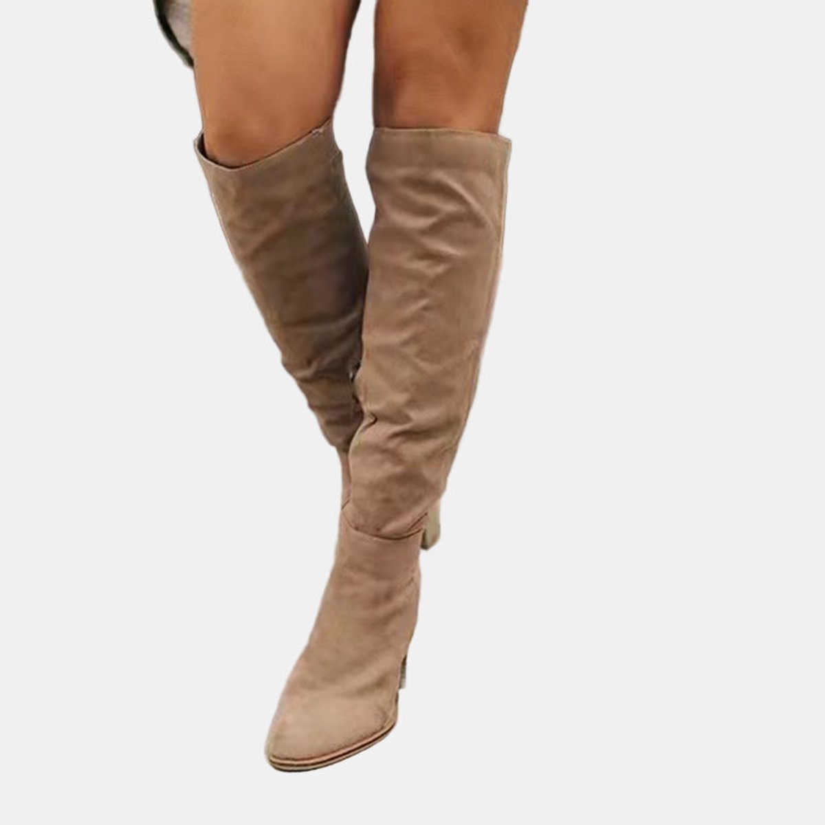 Women's thigh high boots featuring a cushioned insole and block heel, designed with a sleek over-the-knee silhouette for stylish comfort. 5