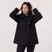 Women’s oversized wool blend coat featuring front button fastening, perfect for winter fashion and warmth. 8