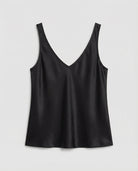 Elegant women's camisole top featuring a V-neckline and wide straps, crafted from luxurious satin fabric for a relaxed fit, perfect for layering or wearing alone 2