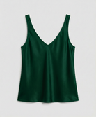 Elegant women's camisole top featuring a V-neckline and wide straps, crafted from luxurious satin fabric for a relaxed fit, perfect for layering or wearing alone 3