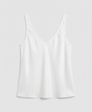 Elegant women's camisole top featuring a V-neckline and wide straps, crafted from luxurious satin fabric for a relaxed fit, perfect for layering or wearing alone 6