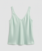 Elegant women's camisole top featuring a V-neckline and wide straps, crafted from luxurious satin fabric for a relaxed fit, perfect for layering or wearing alone 7