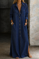 Womens Dress with Relaxed Fit and Button Down Front – Casual Knee-Length Summer Dress in Cotton Blend 4
