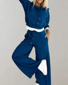 Womens loungewear set featuring a stylish hoodie and comfortable joggers, perfect for cozy casual wear in a modern design. 3