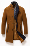 Elegant wool blend overcoat featuring a modern design, perfect for stylish warmth and insulation during cold weather. 1