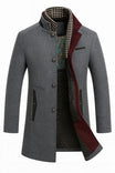 Elegant wool blend overcoat featuring a modern design, perfect for stylish warmth and insulation during cold weather. 3