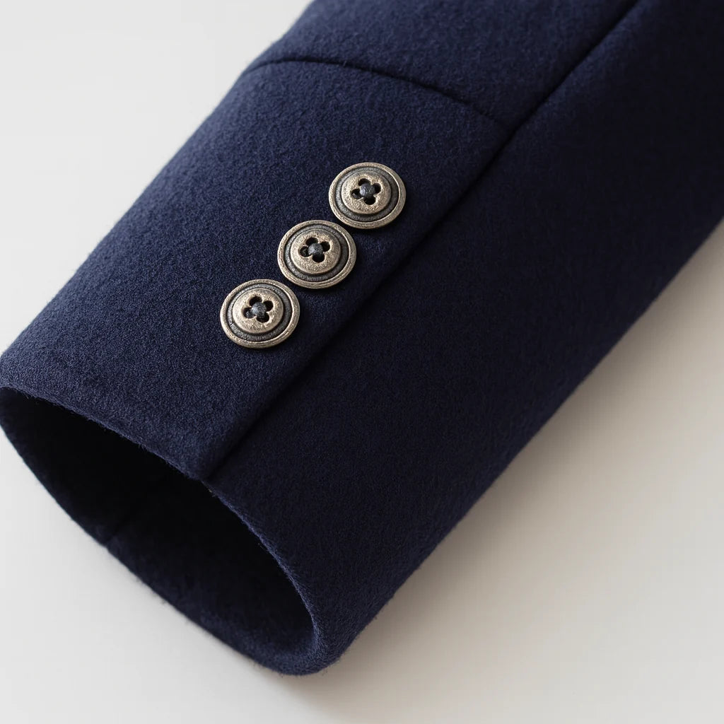 Elegant wool blend overcoat featuring a modern design, perfect for stylish warmth and insulation during cold weather. 6