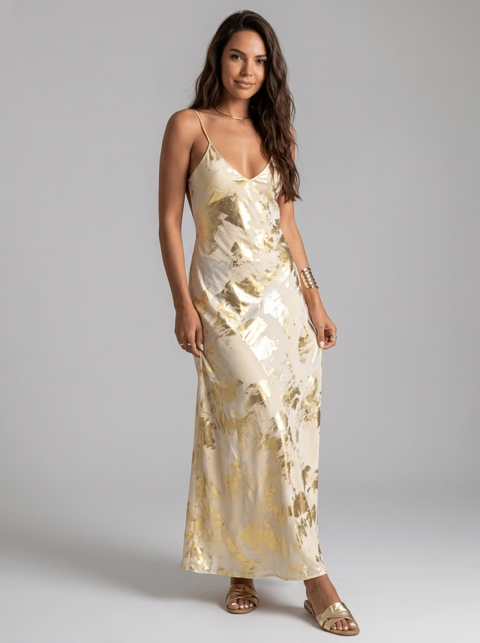 Backless Jersey Maxi Dress with V-Neck Sleeveless Design – Elegant Long Dress for Women in Black
